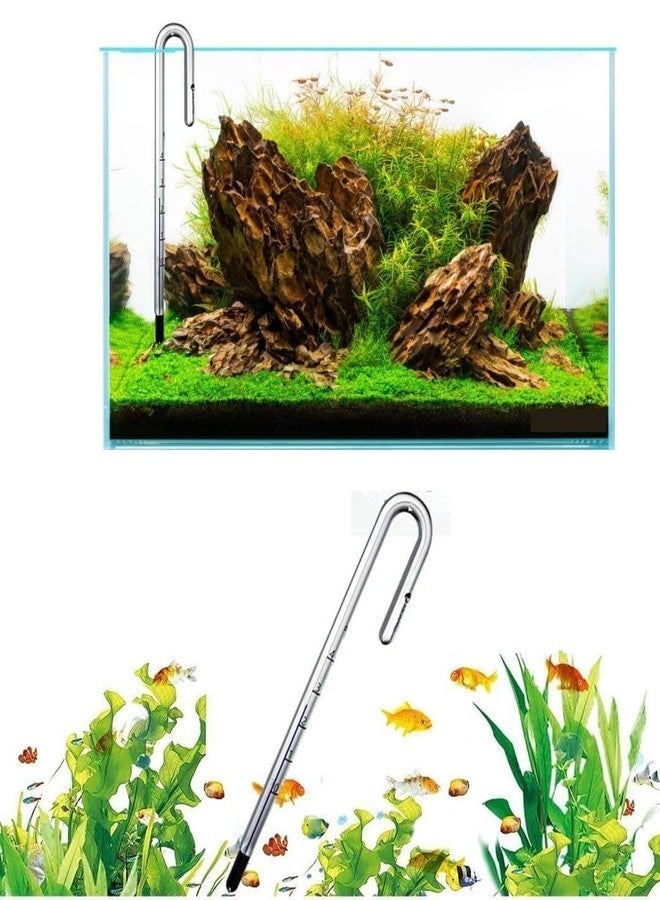 VAYINATO® Hang On Style Thin Aquarium Fish Tank Glass Thermometer No Sucker Needed | Accurate Reading (Pack Of 2) by Petzlifeworld - Image 1